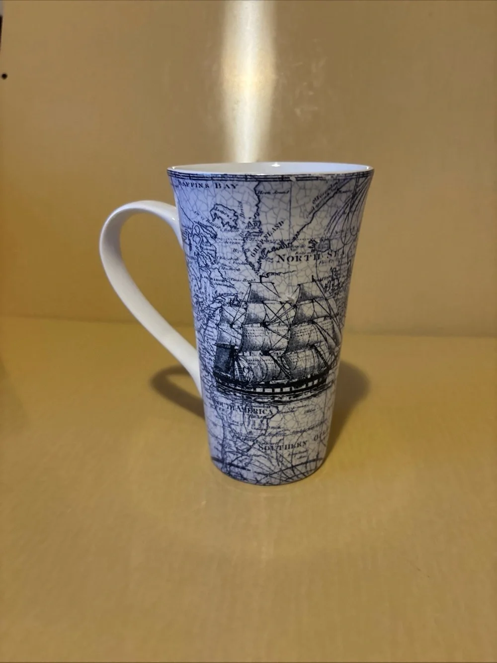222Fifth Due North Large Ceramic Mug. Nautical Style
